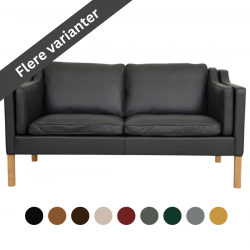 Børge Mogensen 2212 2.pers sofa reupholstered in leather