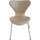 Sæt af 6 Arne Jacobsen Syver stole i patineret natur læder 1990'erne