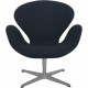 Arne Jacobsen Svane stol i sort Hallingdal stof 2006