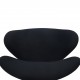 Arne Jacobsen Svane stol i sort Hallingdal stof 2004