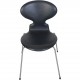 Sæt af 2 Arne Jacobsen Myre stole i sort læder 2000'erne