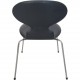 Sæt af 2 Arne Jacobsen Myre stole i sort læder 2000'erne