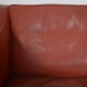 Børge Mogensen 2212 2.personers sofa i rødt læder 1980'erne