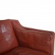 Børge Mogensen 2212 2.personers sofa i rødt læder 1980'erne