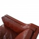 Børge Mogensen 2212 2.personers sofa i rødt læder 1980'erne