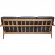 Hans Wegner GE240 3.personers cigar sofa i eg og sort læder 1970'erne