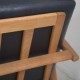 Hans Wegner GE240 3.personers cigar sofa i eg og sort læder 1970'erne