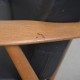 Hans Wegner GE240 3.personers cigar sofa i eg og sort læder 1970'erne