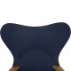 Hans Wegner Mama Bear stol i blåt stof og eg 2010'erne