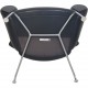 Hans Wegner Ox chair med skammel i sort anilin læder 2008