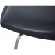 Hans Wegner Ox chair med skammel i sort anilin læder 2008