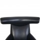 Hans Wegner Ox chair med skammel i sort anilin læder 2008