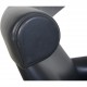 Hans Wegner Ox chair med skammel i sort anilin læder 2008