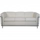Le Corbusier LC2 3.personers sofa i hvid læder 2000'erne