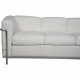 Le Corbusier LC2 3.personers sofa i hvid læder 2000'erne