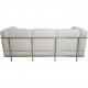 Le Corbusier LC2 3.personers sofa i hvid læder 2000'erne