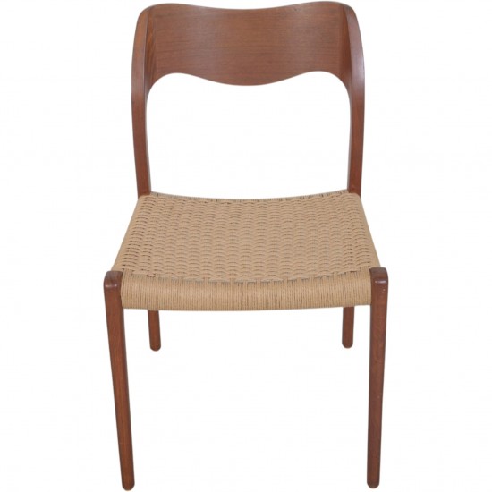 Sæt af 2 N.O Møller model 71 stole i teaktræ 1960'erne