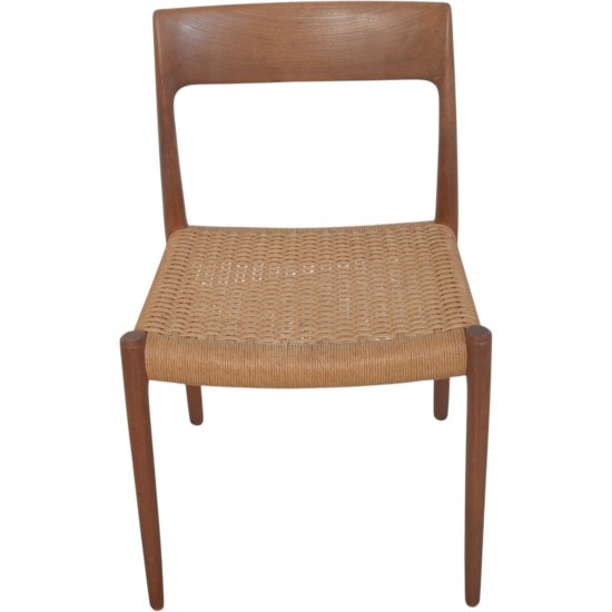 Sæt af 2 N.O Møller model 77 stole i teaktræ 1960'erne