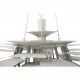 Poul Henningsen hvid Kogle lampe 60 cm 2000'erne