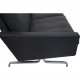 Poul Kjærholm PK31 2.personers sofa i sort Nevada læder 1991