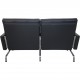 Poul Kjærholm PK31 2.personers sofa i sort Nevada læder 1991