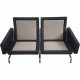 Poul Kjærholm PK31 2.personers sofa i sort Nevada læder 1991