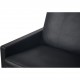 Poul Kjærholm PK31 2.personers sofa i sort Nevada læder 1991