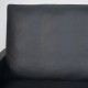 Poul Kjærholm PK31 2.personers sofa i sort Nevada læder 1991
