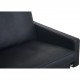 Poul Kjærholm PK31 2.personers sofa i sort Nevada læder 1991