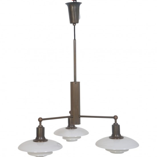 Poul Henningsen PH 2/1 Stammekrone lampe bruneret messing, i kasse 1997