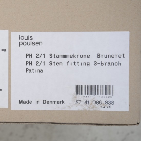 Poul Henningsen PH 2/1 Stammekrone lampe bruneret messing, i kasse 1997