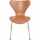 Sæt af 6 Arne Jacobsen Syver stole i cognac classisc læder