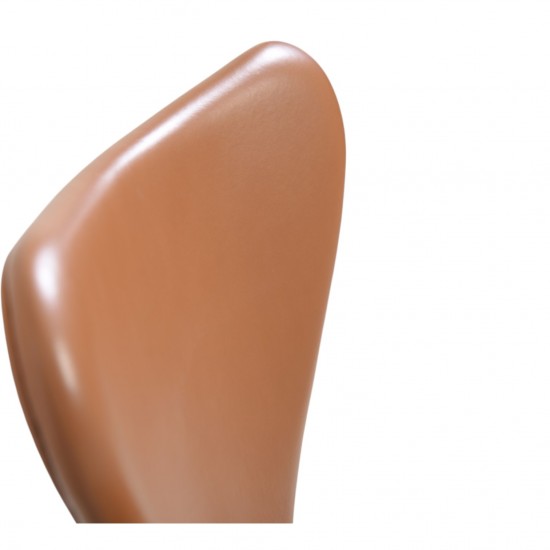 Sæt af 6 Arne Jacobsen Syver stole i cognac classisc læder