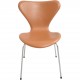 Sæt af 6 Arne Jacobsen Syver stole i cognac classisc læder