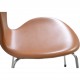 Sæt af 6 Arne Jacobsen Syver stole i cognac classisc læder