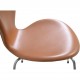 Sæt af 6 Arne Jacobsen Syver stole i cognac classisc læder