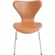Sæt af 6 Arne Jacobsen Syver stole i cognac classisc læder