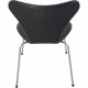 Sæt af 4 Arne Jacobsen Syver stole i sort læder