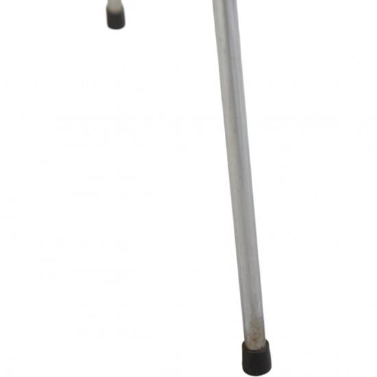 Sæt af 4 Arne Jacobsen Syver stole i sort læder