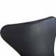 Sæt af 4 Arne Jacobsen Syver stole i sort læder
