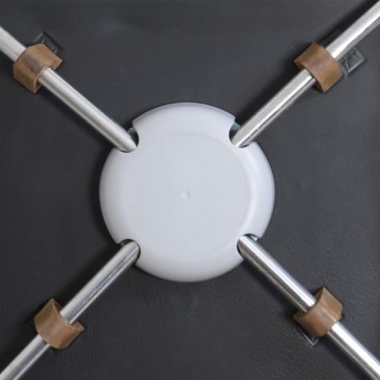 Sæt af 4 Arne Jacobsen Syver stole i sort læder