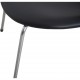 Sæt på 7 Arne Jacobsen Syver stole i sort læder