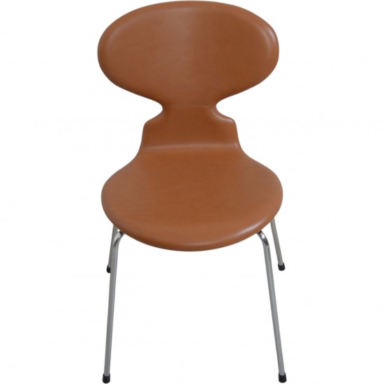 Sæt af 6 Arne Jacobsen Myre stole i cognac classic læder 1990'erne
