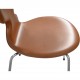 Sæt af 6 Arne Jacobsen Myre stole i cognac classic læder 1990'erne