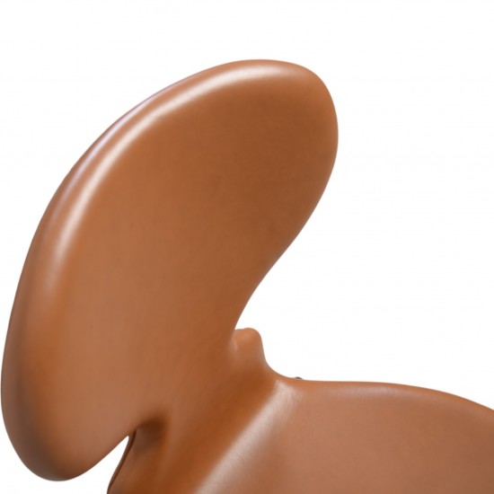 Sæt af 6 Arne Jacobsen Myre stole i cognac classic læder 1990'erne