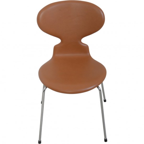 Sæt af 6 Arne Jacobsen Myre stole i cognac classic læder 1990'erne