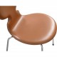 Sæt af 6 Arne Jacobsen Myre stole i cognac classic læder 1990'erne