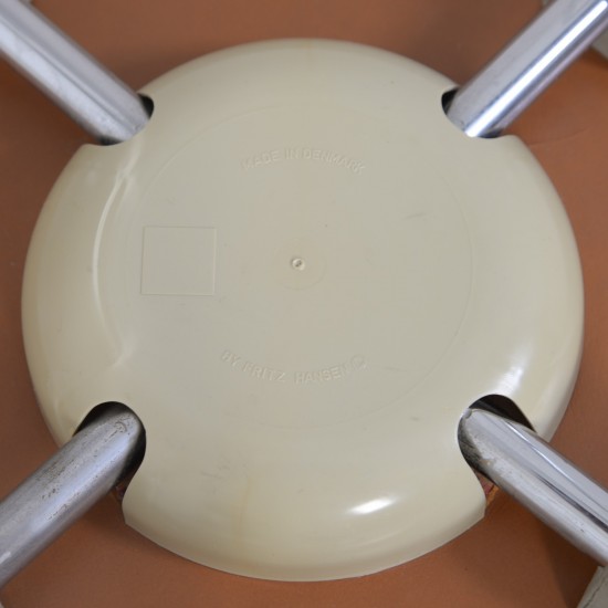 Sæt af 6 Arne Jacobsen Myre stole i cognac classic læder 1990'erne