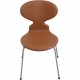 Sæt af 6 Arne Jacobsen Myre stole i cognac classic læder 1990'erne