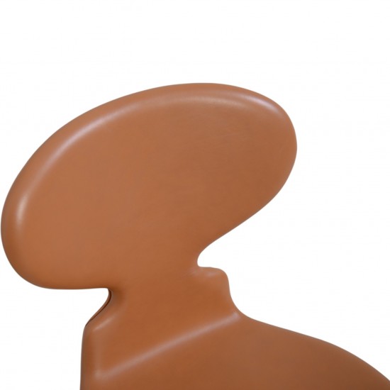 Sæt af 6 Arne Jacobsen Myre stole i cognac classic læder 1990'erne